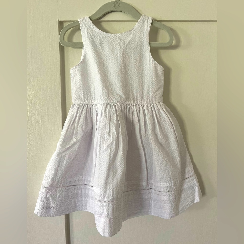 NWOT Ralph Lauren Girls' Cotton Seersucker Dress & Bloomer - Baby 18mos